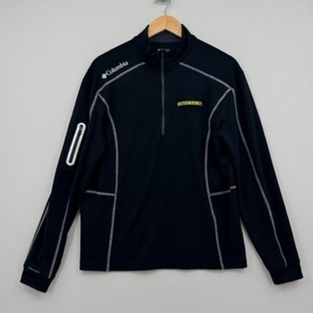 Columbia Golf University of Oregon Quarter Zip Pullover Mens Medium Black NCAA